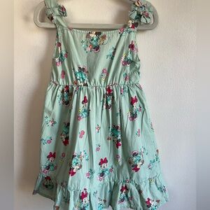 Disney Green Pleated Sundress Sleeveless Casual
